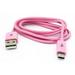 Pink 3ft USB Cable for Amazon Kindle Fire HD 7