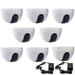 VideoSecu 8 Pack CCTV Dome Security Camera CCD Wide Angle 420TVL with 2x 4CH Power Supply and Free Warning Decal BLW