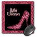 3dRose Pink Cheetah Print Wild Woman Stiletto Pump and Bling - Mouse Pad 8 by 8-inch (mp_21801_1)