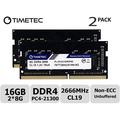 Timetec Hynix IC 16GB KIT (2x8GB) DDR4 2666MHz PC4-21300 Unbuffered Non-ECC 1.2V CL19 1Rx8 Single Rank 260 Pin SODIMM Laptop Notebook Computer Memory RAM Module Upgrade (16GB KIT (2x8GB))