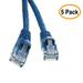 eDragon Cat5e Blue Ethernet Patch Cable Snagless/Molded Boot 10 Feet Pack of 5