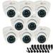 VideoSecu 8x Outdoor Security Camera IR Night Vision Built-in 1/3 inch SONY CCD 600TVL Wide Angle with 8 Power Supply brt