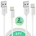iPhone Lightning Cable Set 2 Pack 3FT USB Cable For Apple iPhone Xs Xs Max XR X 8 8 Plus 7 7 Plus 6S 6S Plus iPad Air Mini/iPod Touch/Case Charging & Syncing Cord