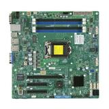 Supermicro X10SLM-F Micro-ATX Motherboard - Single Socket LGA 1150 -Intel Xeon E3-1200 v3/v4 4th gen -Intel C224 Chipset - DDR3 1600 Micro-ATX