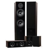 Fluance Elite 5.0 Surround Sound Home Theater Speaker System - Natural Walnut