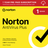 Norton AntiVirus Plus 1 Device 1 Year with Auto Renewal PC/Mac Download