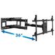 Mount-It! Full Motion Tv Wall Mount with 36 Long Extension Fits from 42 to Max 90 Tv s Black