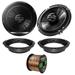 2x Pioneer TS-G1620F 6.5 2-Way Speakers Adapter 50 Ft Wire ( 98-2013 Harley)