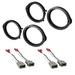 Pair Front / Rear Speaker Adapters + Speaker Connector Harness For Select Honda and Acura Vehicles