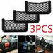 UHUSE 3PCS Universal Car Seat Side Back Storage Net Bag Phone Holder Pocket Organizer