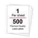 A4 White Self Adhesive Printer Labels,1 per Sheet,500 Sheets 500 Labels Total, Mailing Sticky Address Labels Compatible with Inkjet and Laser Printers