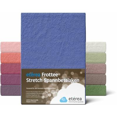 Etérea - Frottee Spannbettlaken 60x120 - 70x140 cm Blau - Blau