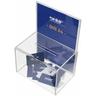 46916 Spendenbox Acryl Din A4 Blatteinschub, Acrylbox, Spendenbox, 22 x 15 x 31 cm - HMF