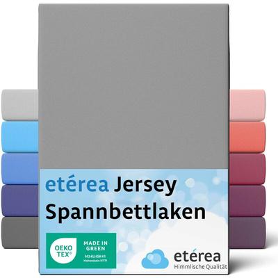 Comfort Jersey Spannbettlaken Grau 200x220 cm - 200x220 cm - Grau - Etérea