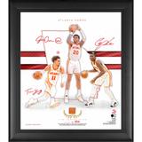 Atlanta Hawks Facsimile Signatures 15" x 17" 2020-21 Franchise Foundations Collage with a Piece of Game-Used Basketball - Limited Edition 404