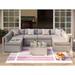 COSIEST 7-Piece 6-Seaters Outdoor Furniture Set Gray Wicker Sectional Sofa Set