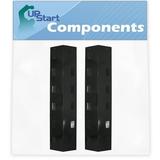 2-Pack BBQ Grill Heat Shield Plate Tent Replacement Parts for Thermos 4614942 - Compatible Barbeque Porcelain Steel Flame Tamer Guard Deflector Flavorizer Bar Vaporizer Bar Burner Cover 23 13/16