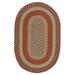 Colonial Mills 6 x 9 Red and Gray All Purpose Handcrafted Reversible Oval Outdoor Area Throw Rug