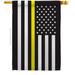 Us Thin Yellow Line House Flag Service Armed Forces 28 X40 Double-Sided Decorative Vertical Flags Decoration Small Banner Garden Yard Gift