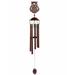 FC Design 38 Long Metal Brown Owl Silhouette Wind Chime Garden Patio Decoration