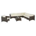Studio Shine Collection Modular Extended Sectional Sofa and Coffee Table