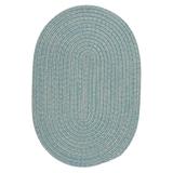 Colonial Mills 7 x 9 Light Blue All Purpose Handcrafted Reversible Oval Outdoor Area Throw Rug
