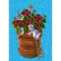 Toland Home Garden Mouse Garden Bird Flower Flag Double Sided 28x40 Inch