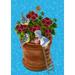 Toland Home Garden Mouse Garden Bird Flower Flag Double Sided 28x40 Inch