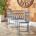 SAFAVIEH Lara Outdoor Patio Kissing Garden Bench Antique Blue