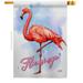 Flamingo House Flag Birds Garden Friends 28 X40 Double-Sided Decorative Vertical Flags Decoration Small Banner Yard Gift