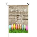 ECZJNT Happy Easter eggscute bunny green grass Festive Outdoor Flag Home Party Garden Decor 28x40 Inch