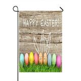 ECZJNT Happy Easter eggscute bunny green grass Festive Outdoor Flag Home Party Garden Decor 28x40 Inch