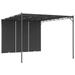 Dcenta Gazebo with Side Curtain Steel Frame Garden Canopy Tent Sun Shelter Anthracite for Patio Party Wedding BBQ Camping Trip Festival Events 157.5 x 118.1 x 88.6 Inches (L x W x H)