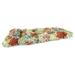 Jordan Manufacturing 44 x 18 Multicolor Floral Outdoor Wicker Bench Cushion - 18 L x 44 W x 4 H