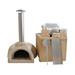 WPPO WDIY-AD100 55 x 52 x 31 in. Diy Wood Fired Pizza Oven with Stainless Steel Flue & Black Door