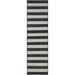 Couristan Afuera Yacht Club 2 2 x 7 10 Onyx Black and Ivory Stripe Outdoor Runner Rug