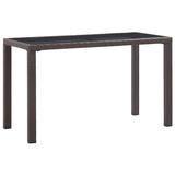 Dcenta Garden Table Outdoor Dining Table Coffee Table Console Table Brown 48.4 x13.6 x29.1 Poly Rattan