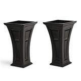 Heritage Self Watering Large Tall Outdoor Garden Patio Planter Pot 2 Pack
