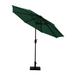 Polytrends Brock 9-Foot Market Patio Umbrella with Concrete Base Weight Stand Included Dark Green