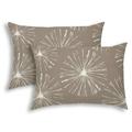 DINER DOT Taupe Indoor/Outdoor Pillow - Sewn Closure