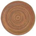 Colonial Mills 6 x 6 Orange and Red Handcrafted Round Outdoor Area Throw Rug