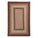 Colonial Mills 6 x 9 Red and Brown Braided Reversible Rectangular Area Throw Rug
