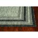 3 x4 Grey Black Machine Woven UV Treated Color Bordered Indoor Outdoor Accent Rug