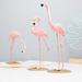 Ludlz Novelty Pink Flamingo Lawn Ornaments Mini Whirligig Twirling Wings Wind Spinner for Flamingo Yard Decorations Garden Decor Party Supplies Home Party Birthday Decoration Gift
