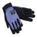 Womanswork Stretch Gardening Glove with Micro Suede Palm Periwinkle Blue Medium