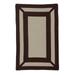 Colonial Mills 5 x 7 Brown and White Geometric Handcrafted Rectangular Outdoor Area Throw Rug