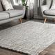 nuLOOM Courtney Braided Indoor/Outdoor Area Rug 10 x 14 Salt And Pepper