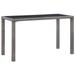 Garden Table Anthracite 48.4 x23.6 x29.1 Poly Rattan