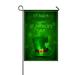 ABPHQTO Happy Green Clover Green Leprechauns Hat Shiny Clover Home Outdoor Garden Flag House Banner Size 12x18 Inch