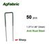 Agfabric 50-Pack Anti-Rust Galvanized Ground Staples Heavy-Duty Steel Sod Stakes Anchor Pins U-Shaped Garden Securing Pegs for Securing Landscape Weed Fabric